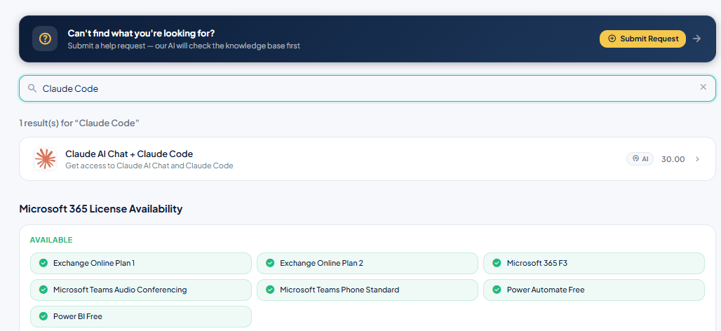 Service Catalog